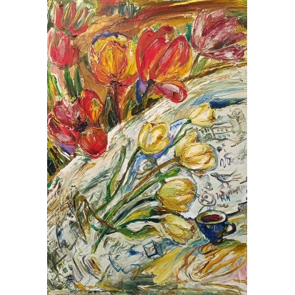 Цветы и чашка