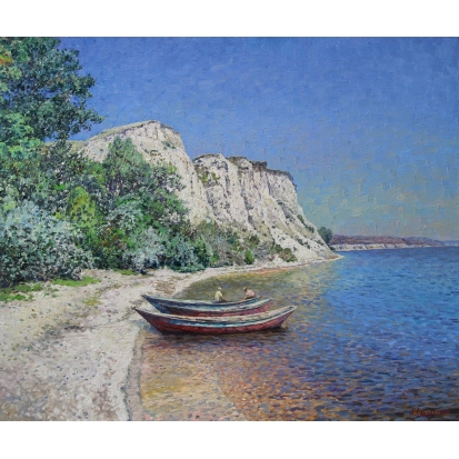 Белые утёсы и лодки