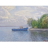 Пейзаж с катером